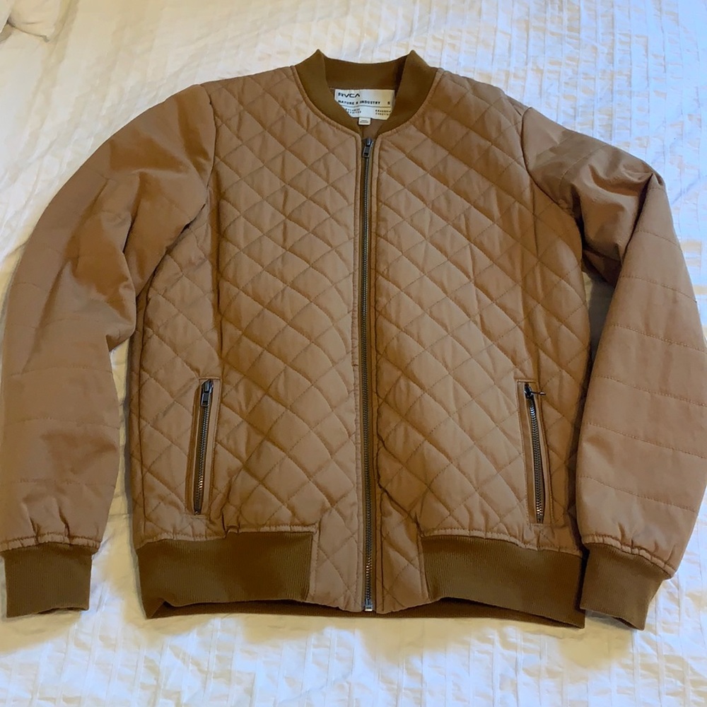 RVCA BROWN BOMBER JACKET SIZE SMALL